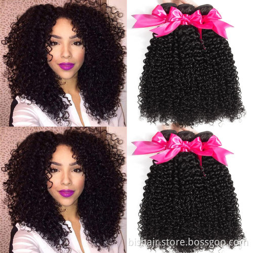 Wholesale 10A Brazilian twisted curly hair 3 bundles of high quality curly hair extensions 100% real hair extensions discounts